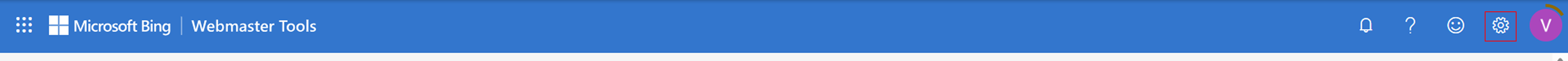 Bing Webmaster settings