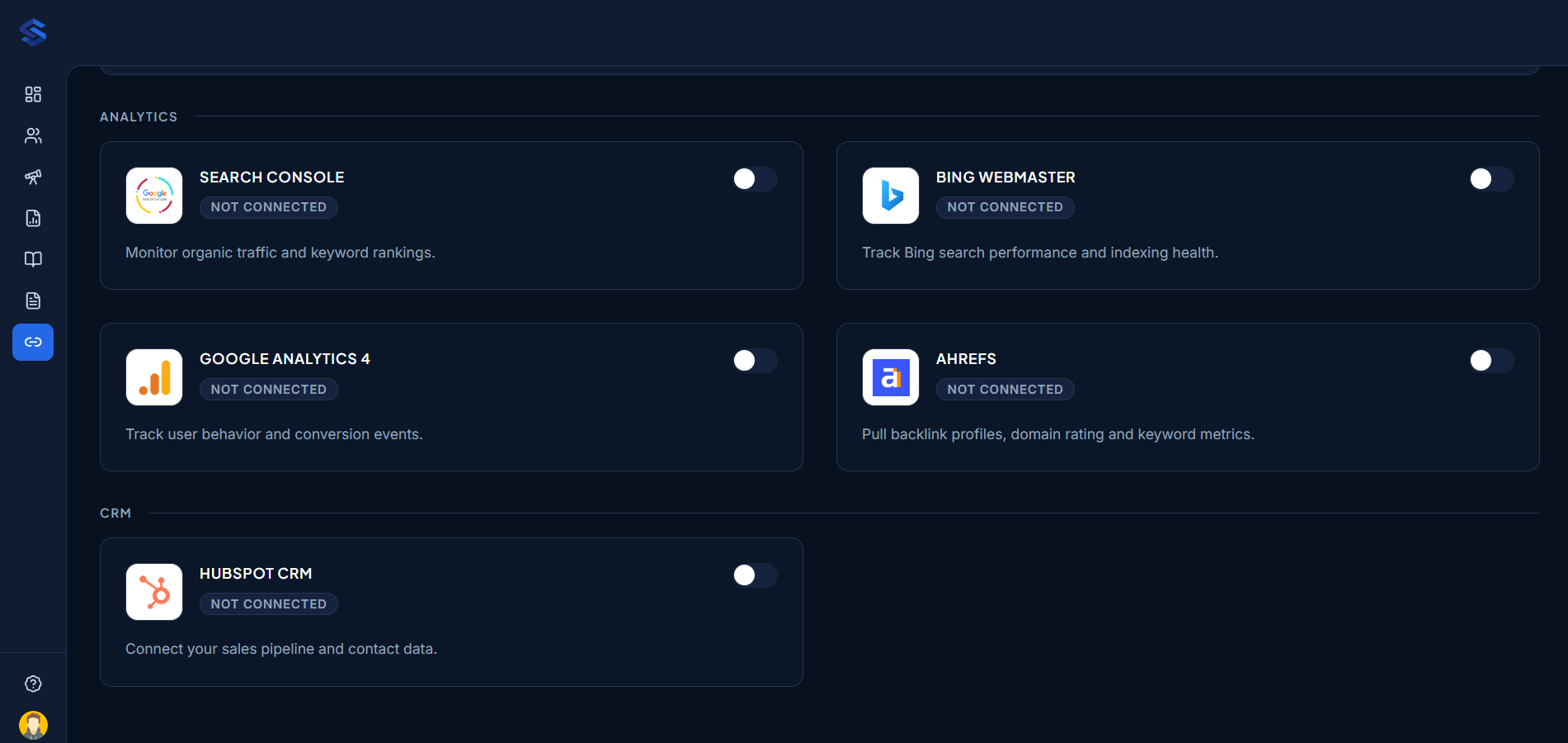 Salient Integrations page
